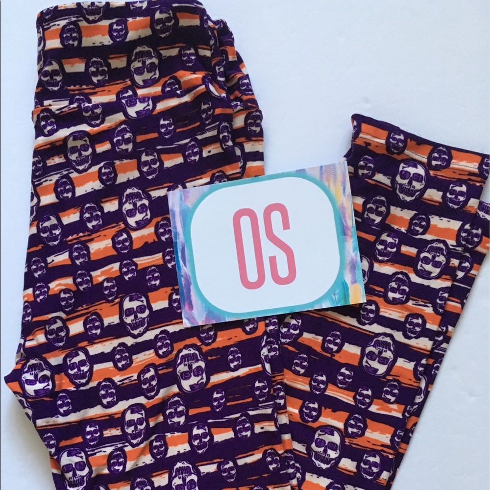 LuLaRoe NWT OS Skull Halloween Leggings
